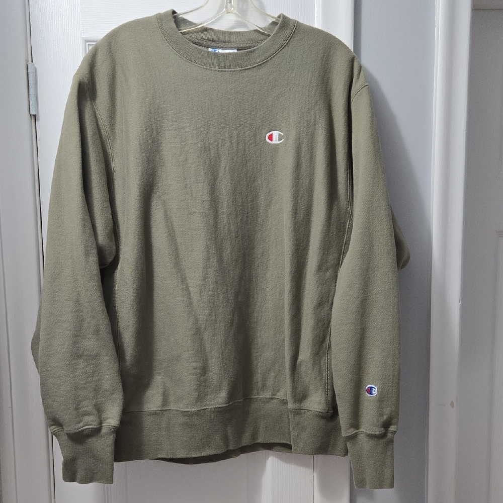 Champion Men's Classic Green Crewneck Sweatshirt